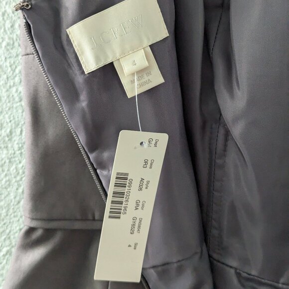 J. Crew Women’s Gray Cotton Corset Dress Lined With Pockets NWT - Picture 4 of 9